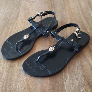 COACH PIER JELLY T-STRAP SANDALS